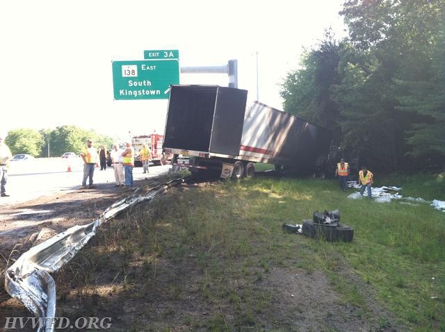 Tractor Trailer MVA with Fire I-95 north @ Exit 3
6/8/12